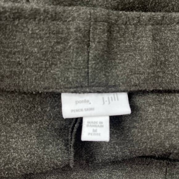 J.JILL Ponte Pencil Skirt Sz MP Charcoal Gray Stretch PullOn  Knee Length Career - Picture 8 of 11